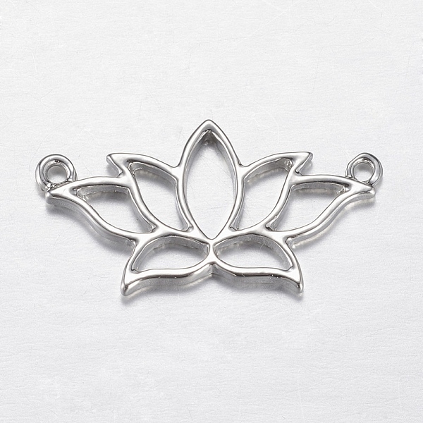 

PandaHall Alloy Pendants, Lotus, Platinum, 14x26.5x1.5mm, Hole: 1mm Alloy Flower
