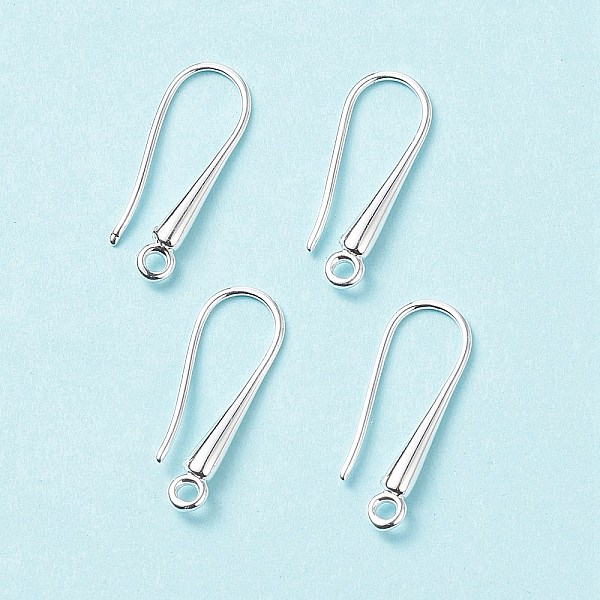 

PandaHall Eco-Friendly Brass Earring Hooks Findings, Cadmium Free & Lead Free, Silver, 21x9x2.3~2.8mm, Hole: 1.5mm, 20 Gauge, Pin: 0.8mm...