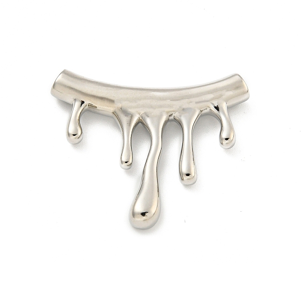

PandaHall Brass Beads, Flow Bend, Platinum, 28x33.5x5mm, Hole: 3mm Brass Tube
