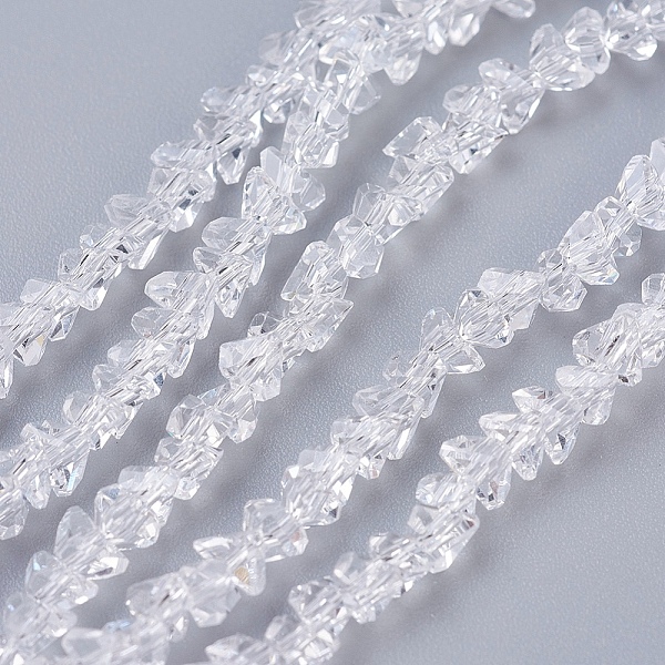 

PandaHall Transparent Glass Beads Strands, Faceted, Triangle, Clear, 3x4x3mm, Hole: 1mm, about 149pcs/strand, 13.3 inch(34cm) Glass Triangle...