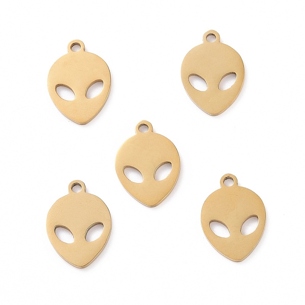 

PandaHall 201 Stainless Steel Laser Cut Pendants, ET, Golden, 15x10x1mm, Hole: 1.5mm 201 Stainless Steel Others