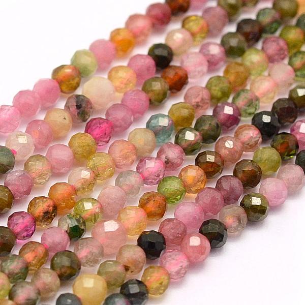 

PandaHall Natural Tourmaline Beads Strands, Grade AA, Faceted, Round, 3mm, Hole: 0.5mm, about 132pcs/strand, 15.7 inch(40cm) Tourmaline...