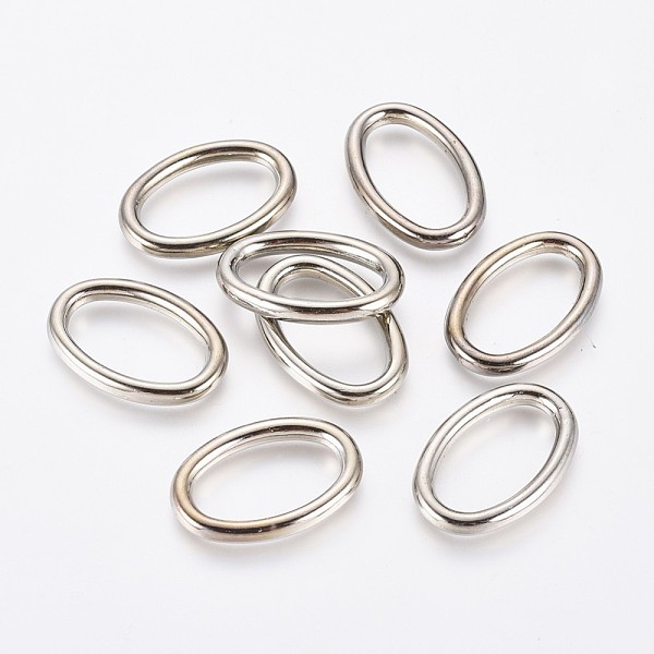 

PandaHall CCB Plastic Linking Rings, Oval, Gunmetal, 26x18x3mm, Inner Diameter: 11.5x20mm Plastic Oval