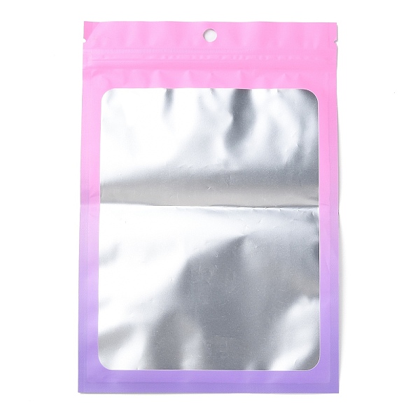 

PandaHall Gradient Laser Aluminum Foil Jewelry Packaging Zip Lock Bags, Top Self Seal Pouches, Rectangle, Hot Pink, 22x15x0.15cm, Unilateral...