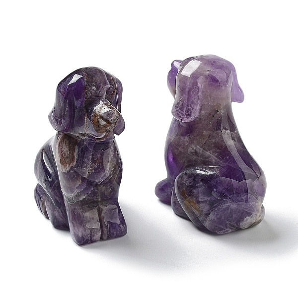 Heilende Hundefiguren Aus Natürlichem Amethyst