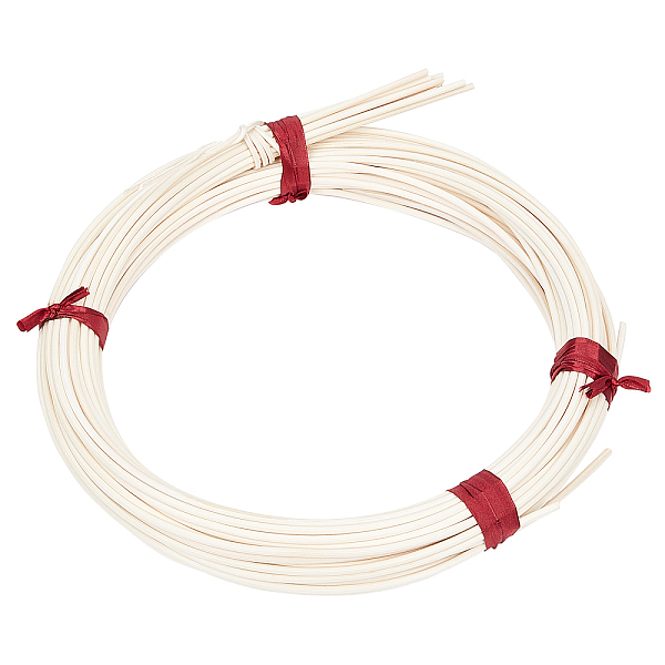 

PandaHall Natural Rattan Wicker, Solid Weaving Material, for DIY, Furniture Knitting, White, 4mm, 250g/roll Rattan White