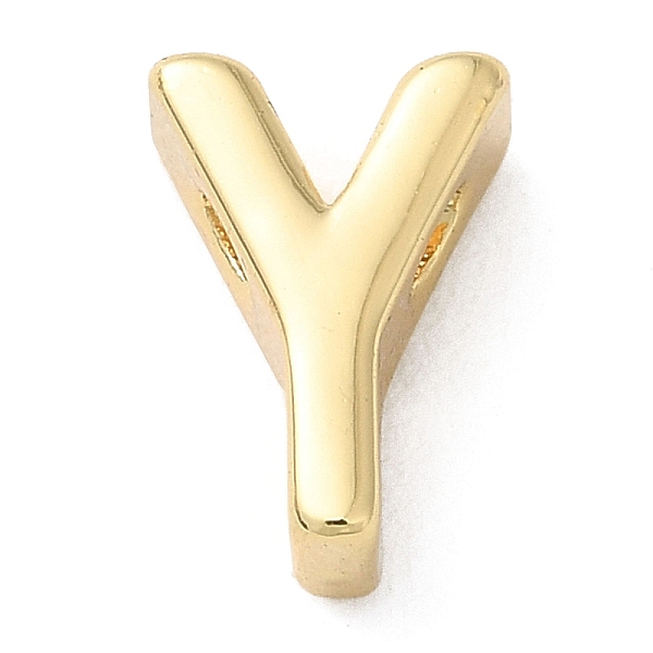 

PandaHall Rack Plating Brass Slide Charms, Cadmium Free & Lead Free, Real 18K Gold Plated, Letter, Letter Y, 8x5.5x3.5mm, Hole: 1.4mm Brass...