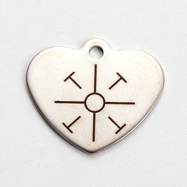 

PandaHall Stainless Steel Pendants, Heart with Direction Pattern, Stainless Steel Color, 21x24x1mm, Hole: 2mm Stainless Steel Heart