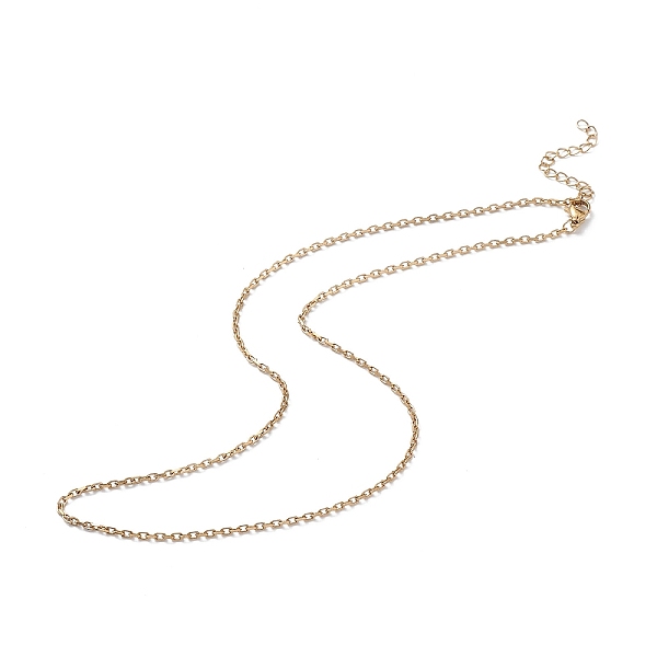 

PandaHall Ion Plating(IP) 304 Stainless Steel Cable Chain Necklace for Men Women, Golden, 17.83 inch(45.3cm) 304 Stainless Steel