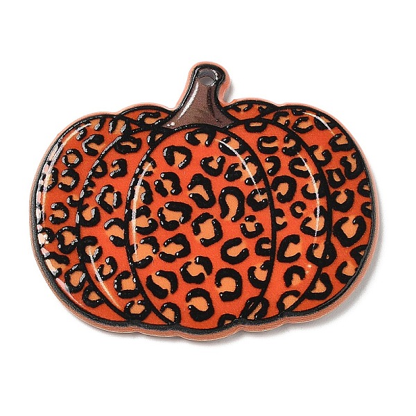 

PandaHall Halloween Acrylic Pendants, Pumpkin, 33x39x2.5mm, Hole: 1.6mm Acrylic Pumpkin