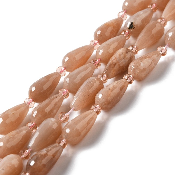 

PandaHall Natural Sunstone Beads Strands, Faceted, Teardrop, 12~16.5x7.5~8.5mm, Hole: 0.8mm, about 20~21pcs/strand, 14.96~15.63''(38~39.7cm)...