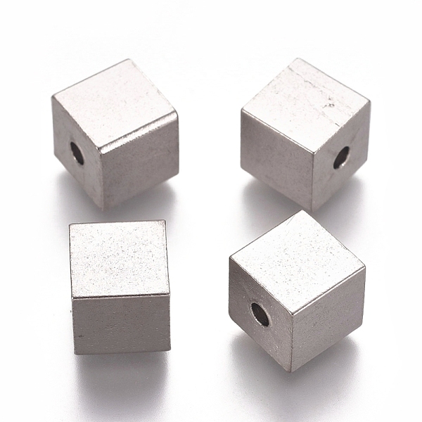 

PandaHall 201 Stainless Steel Beads, Cube, Stainless Steel Color, 8x8x8mm, Hole: 2mm 201 Stainless Steel Cube