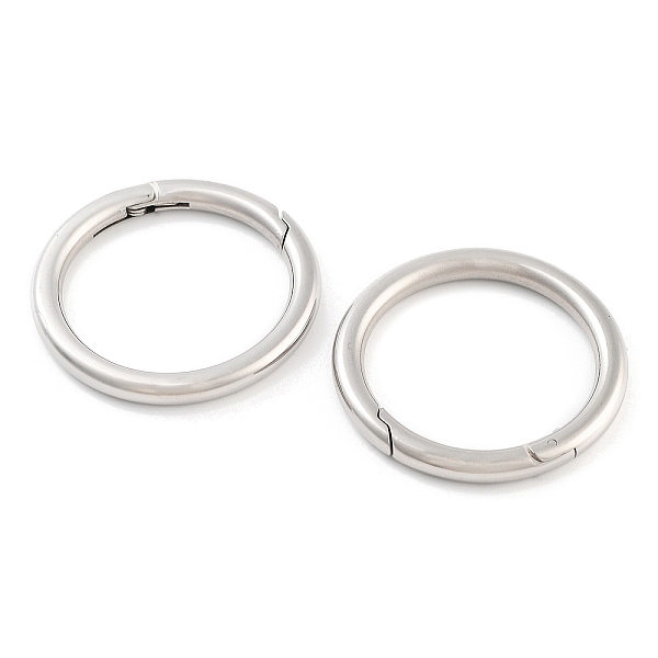 

PandaHall 316 Stainless Steel Spring Gate Rings, Rings, Stainless Steel Color, 35x4mm 316 Surgical Stainless Steel