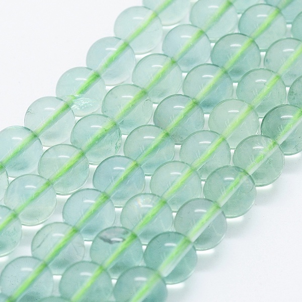 

PandaHall Natural Fluorite Beads Strands, Round, Medium Aquamarine, 8mm, Hole: 0.5mm, about 49pcs/strand, 15.5 inch Fluorite Round Green