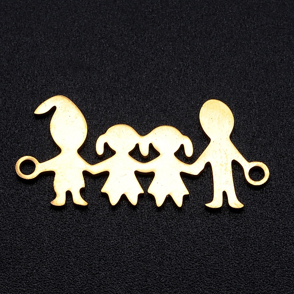 

PandaHall 201 Stainless Steel Links, Laser Cut, Family, Golden, 11.5x26x1mm, Hole: 1.5mm 201 Stainless Steel Human
