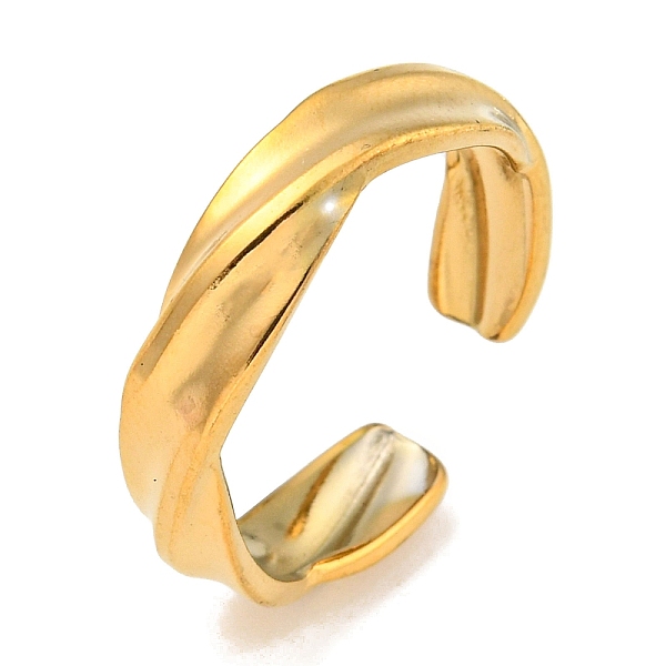 Anillos De Dedo Abiertos De Acero Inoxidable Con Revestimiento Iónico (IP) Twist 304 Para Unisex