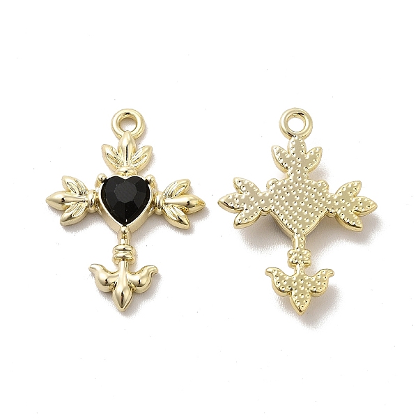 

PandaHall Glass Heart Cross Pendants, with Light Gold Alloy Finding, Long-Lasting Plated, Cadmium Free & Lead Free, Black, 23.5x19x3.5mm...