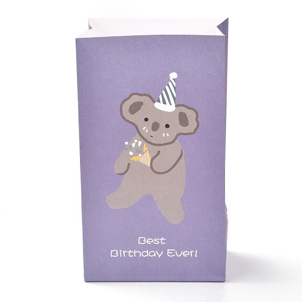 

PandaHall Rectangle Paper Bags, Animal Pattern with Stickers, Storage Bags, Wedding Party Birthday Gift Bag, Lilac, 26.7x15.1x9.7cm Paper..., Purple