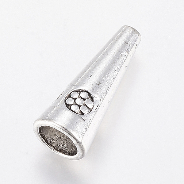 

PandaHall Tibetan Style Alloy Bead Cones, Cone, Lead Free & Cadmium Free, Antique Silver, 21x8.5mm, Hole: 1.5mm and 6mm Alloy