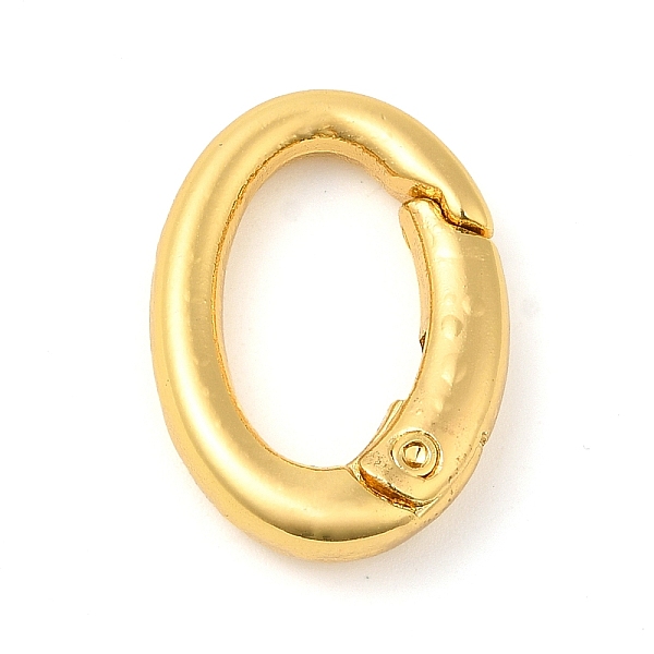 

PandaHall Rack Plating Brass Spring Gate Rings, Oval, Lead Free & Cadmium Free, Long-Lasting Plated, Real 18K Gold Plated, 22x15x5mm Brass