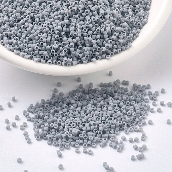 

PandaHall MIYUKI Delica Beads, Cylinder, Japanese Seed Beads, 11/0, (DB1589) Matte Opaque Ghost Gray, 1.3x1.6mm, Hole: 0.8mm, about...