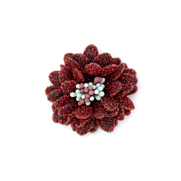 

PandaHall Non-Woven Fabric Flowers, with Glitter Powder, for DIY Headbands Flower, Clothing, Shoes, Hats Accessories, Dark Red, 40x45x20mm...