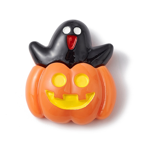 

PandaHall Halloween Opaque Resin Cabochons, Dark Orange, Pumpkin Pattern, 26.5x22.5x8.8mm Resin Pumpkin