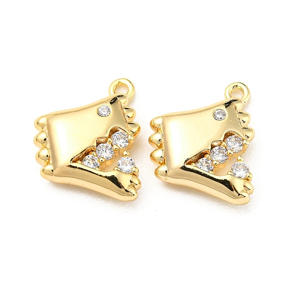 

PandaHall Brass Micro Pave Clear Cubic Zirconia Pendants, Dinosaur Charms, Real 18K Gold Plated, 12x15x4mm, Hole: 1.2mm Brass+Cubic Zirconia...