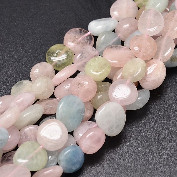 

PandaHall Dyed Natural Morganite Nuggets Beads Strands, Tumbled Stone, 9~12x8~13x5~7mm, Hole: 1mm, about 15.3 inch~15.7 inch Morganite...