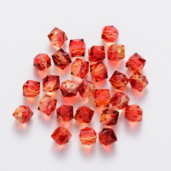 Two Tone Transparent Spray Painted Acrylic Beads-image-ACRP-T005-26H-en