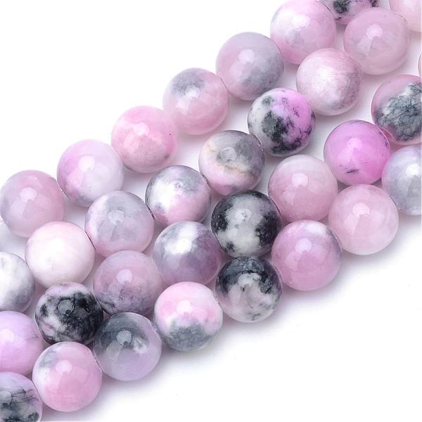 Natural Dyed White Jade Gemstone Bead Strands