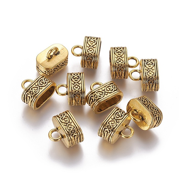

PandaHall Tibetan Style Alloy Cord Ends, End Caps, Cadmium Free & Lead Free, Oval, Antique Golden, 13x15x10mm, Hole: 3mm, Inner Diameter...