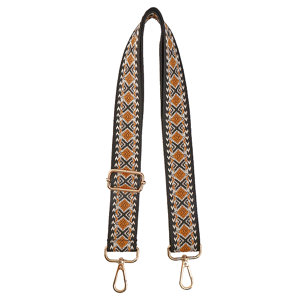 

PandaHall Rhombus Pattern Polyester Adjustable Bag Handles, with Iron Swivel Clasps, for Bag Straps Replacement Accessories, Sandy Brown...