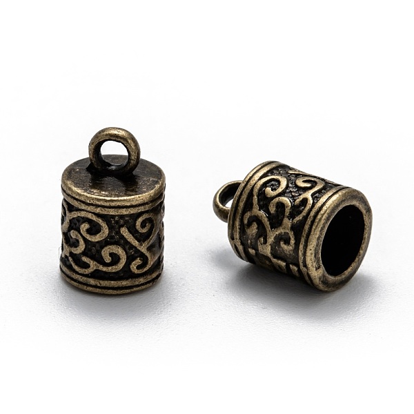 

PandaHall Tibetan Style Cord Ends, Mixed Style, Mixed Color, 10~25x6~13x4~6mm, Hole: 2mm, Inner Diameter: 7mm Alloy