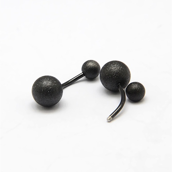 

PandaHall Textured Curved Barbell 316L Surgical Stainless Steel Belly Button Rings, Navel Rings, Gunmetal, 23mm, Bar Length: 7/16"(11mm)...