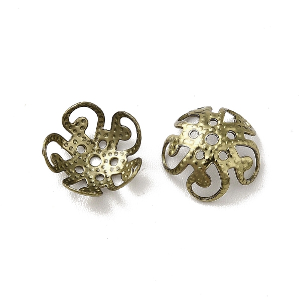 

PandaHall Ion Plating(IP) 304 Stainless Steel Bead Caps, Flower, 5-Petal, Antique Bronze, 10x10.5x4mm, Hole: 0.6mm 304 Stainless Steel