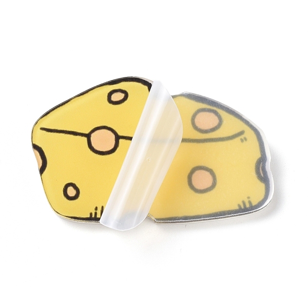 

PandaHall Fridge Magnets Acrylic Decorations, Cheese, Gold, 29.5x47x4mm Acrylic Food Gold