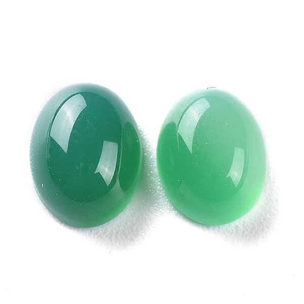 

PandaHall Natural Green Onyx Agate Cabochons, Oval, Dyed & Heated, 8.7~10x6.6~8x3.8~4.7mm Green Onyx Agate Oval