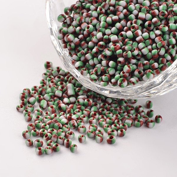 

PandaHall 12/0 Opaque Colours Seep Glass Beads, Round Seed Beads, Colorful, 1.5~2x2mm, Hole: 0.5mm, about 22500pcs/450g Glass