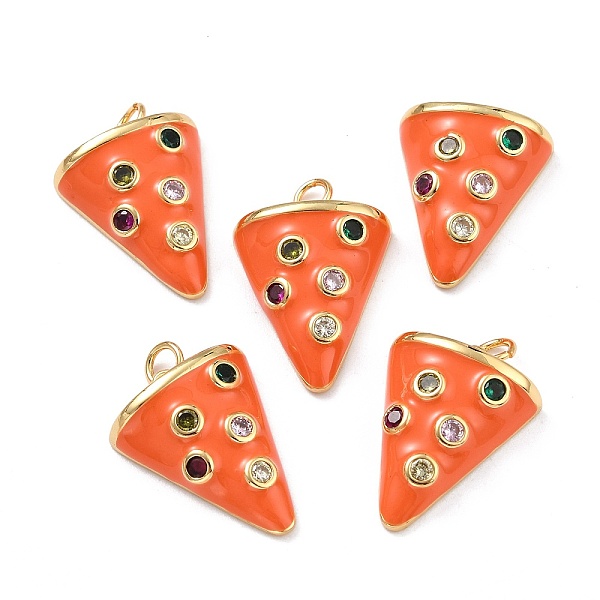 

PandaHall Brass Micro Pave Cubic Zirconia Pendants, with Jump Ring and Enamel, Long-Lasting Plated, Triangle, Colorful, Real 18K Gold Plated...