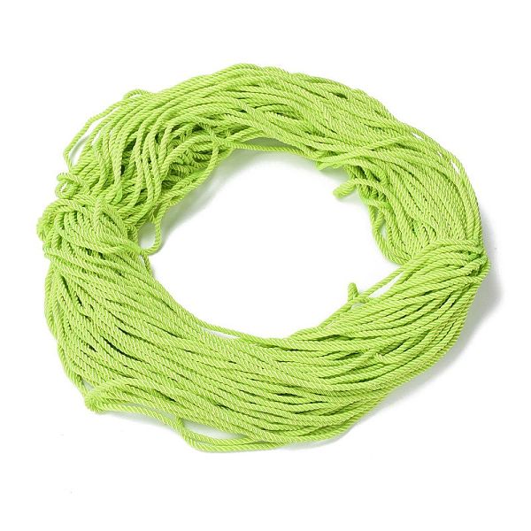 

PandaHall Polyester Cord, Twisted Cord, Green Yellow, 5mm, about 97~100m/bundle Polyester