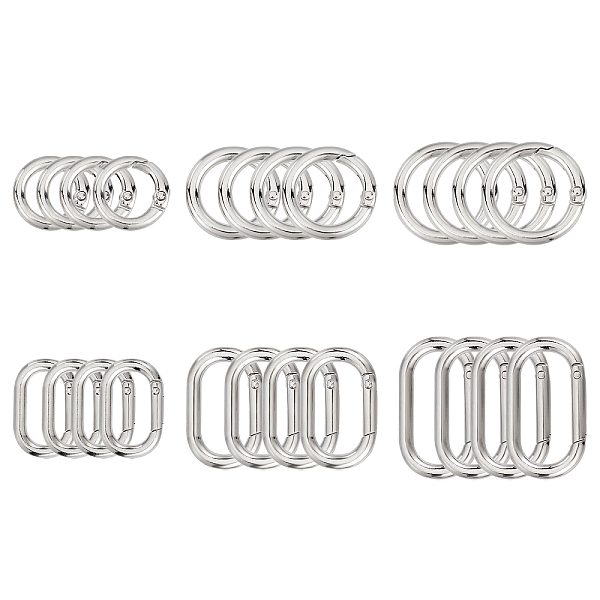 

PandaHall WADORN 24 Pack Spring Gate Rings, 6 Sizes Spring O Rings Round Loaded Gate Clips Oval Clips Snap Hooks Trigger Spring Keyring...