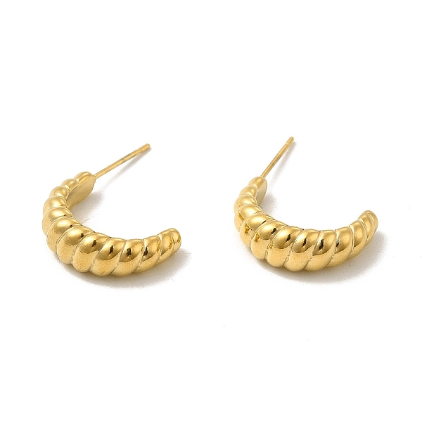 

PandaHall 304 Stainless Steel Stud Earing, Crescent Moon, Golden, 17.5x6x13mm, Pin: 0.8mm 304 Stainless Steel Moon