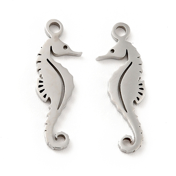 

PandaHall 201 Stainless Steel Pendants, Sea Horse, Stainless Steel Color, 17.5x6x1mm, Hole: 1.4mm 201 Stainless Steel Sea Horse