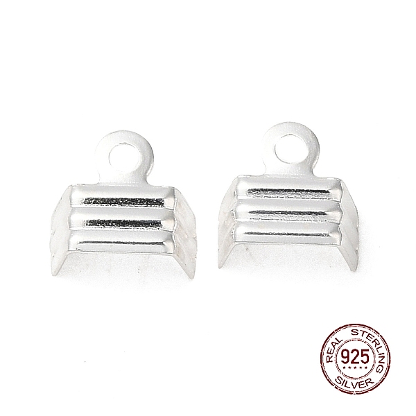 

PandaHall 925 Sterling Silver Folding Crimp Ends, Silver, 7x6.5mm, Hole: 1.4mm, Inner Diameter: 6.5mm Sterling Silver