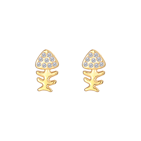 

PandaHall Cute Stainless Steel Fish Stud Earrings for Women Stainless Steel Fish
