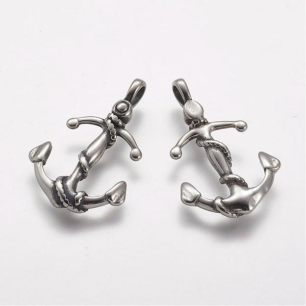 

PandaHall 304 Stainless Steel Pendants, Anchor, Antique Silver, 31x19x4mm, Hole: 3x4.5mm 304 Stainless Steel Anchor & Helm