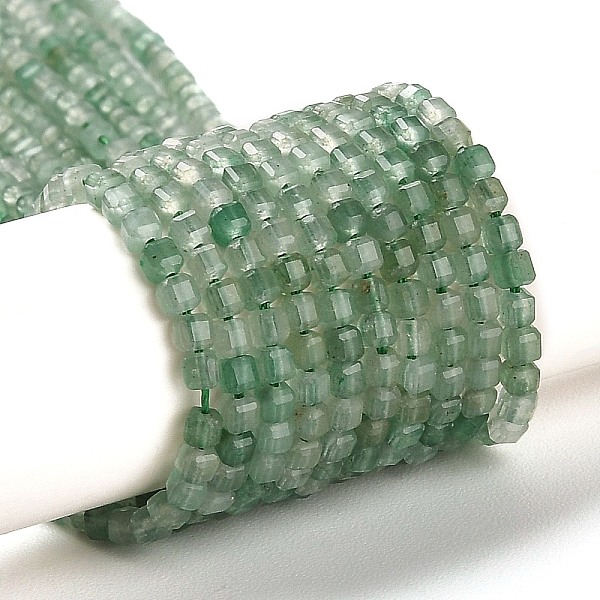 

PandaHall Natural Green Aventurine Beads Strands, Faceted, Square, Grade AA, 2~2.5x2.5x2.5mm, Hole: 0.8mm, about 160pcs/strand...