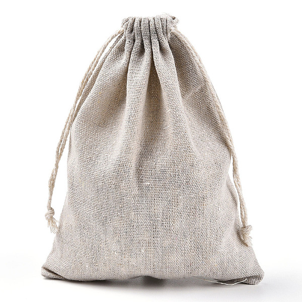 

PandaHall Cotton Packing Pouches Drawstring Bags, Gift Sachet Bags, Muslin Bag Reusable Tea Bag, Wheat, 19.5x15cm Burlap Orange