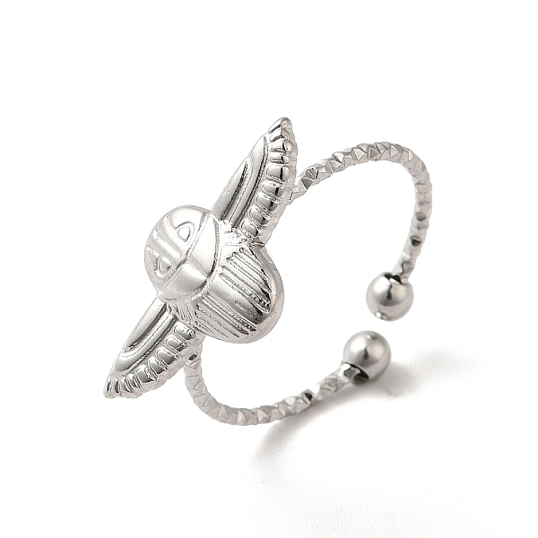 

PandaHall 304 Stainless Steel Owl Open Cuff Rings for Women, Stainless Steel Color, US Size 8(18.1mm) 304 Stainless Steel